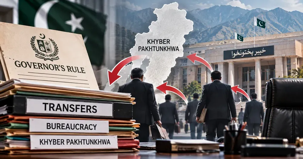 گورنر راج کے بعد خیبرپختونخوا کی بیوروکریسی میں بڑے پیمانے پر تبادلے