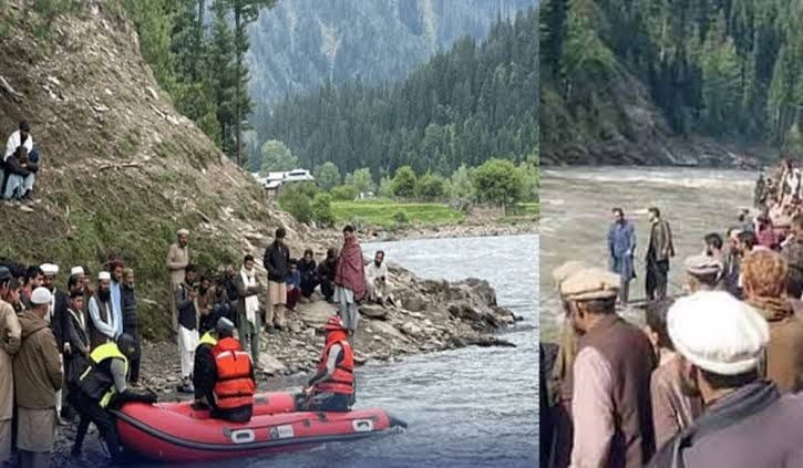 وادی نیلم میں اسکول جانے والی گاڑی دریا میں جاگری، 4 بچے جاں بحق