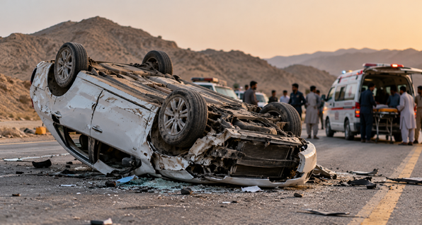 اوتھل میں کار الٹ گئی، ایک بھائی جاں بحق، دوسرا شدید زخمی